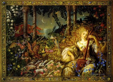 gold foil frame Painting - with painted frame basilisk Fantasy